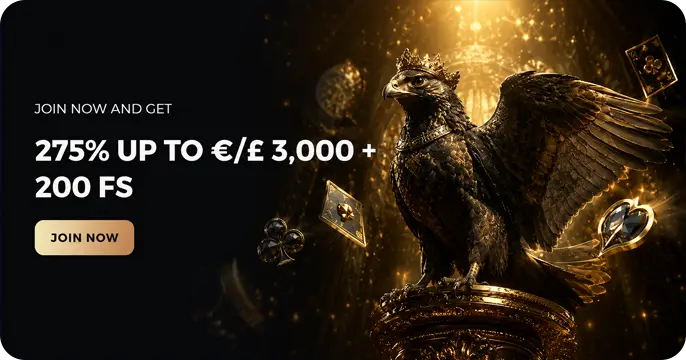 Falcon welcome bonus 275% up to £3.000 + 200 FS